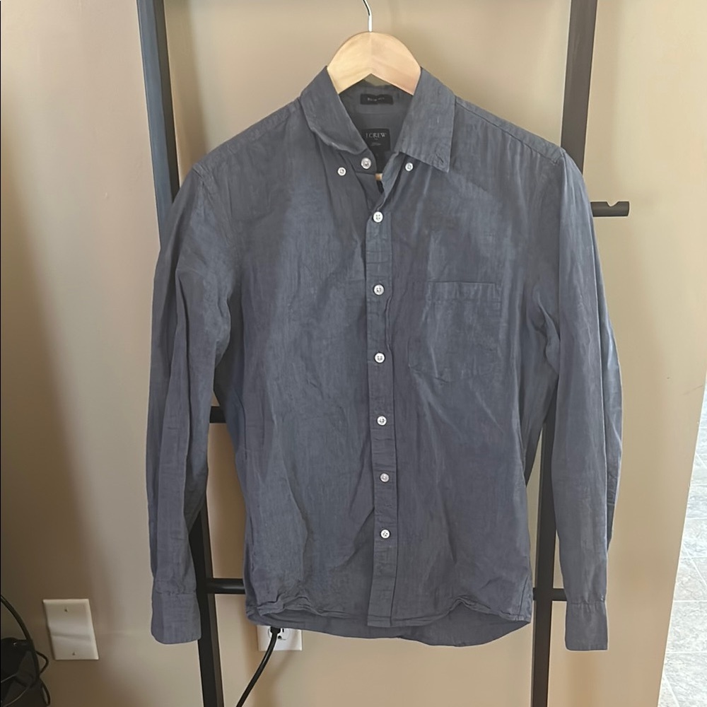 J. Crew Factory Slim Flex Shirt in Blue, Men’s Size Small